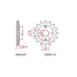 Honda Verkäufe -Honda Verkäufe kettensatz geeignet fuer honda crf 150 f 06 18 kette rk 520 h 104 offen 13 472